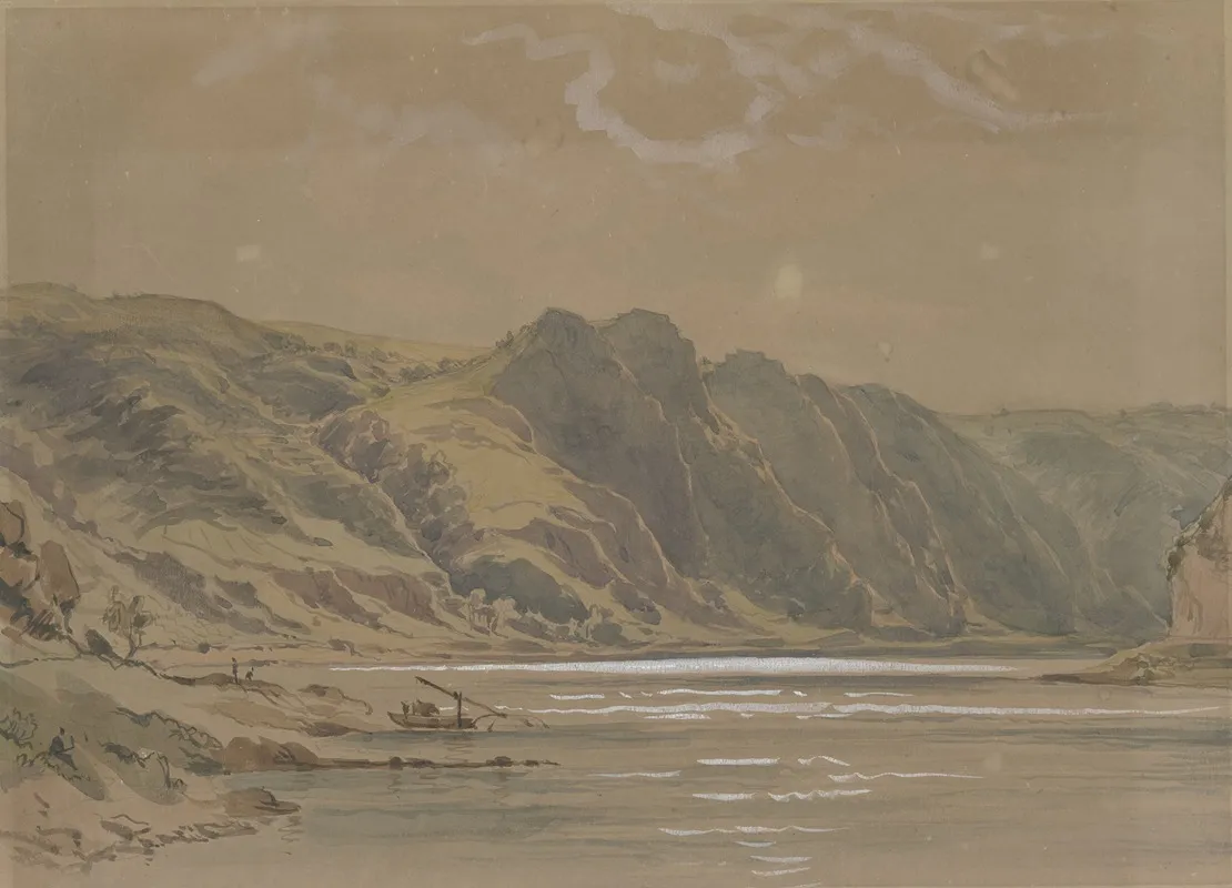Rheinansicht Mit Hohen Bewaldeten Ufern by Carl Morgenstern - Canvas Print