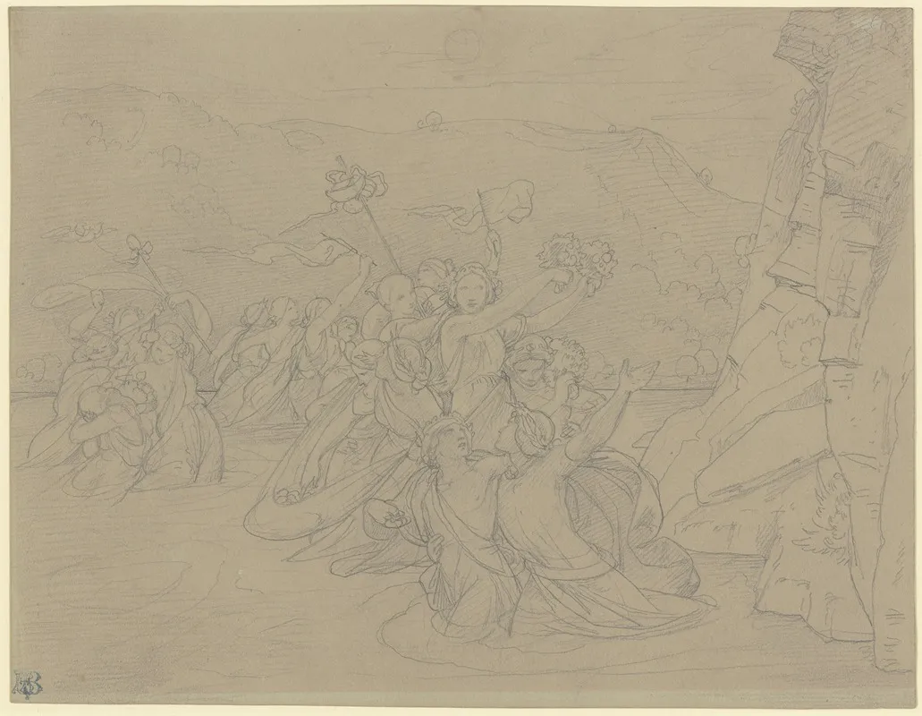 Rhine Song by Eduard von Steinle - Canvas Print