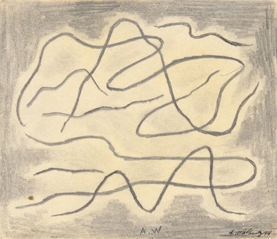 Rhythmic Lines Dance Abstraction 2 by Abraham Walkowitz - Canvas Print