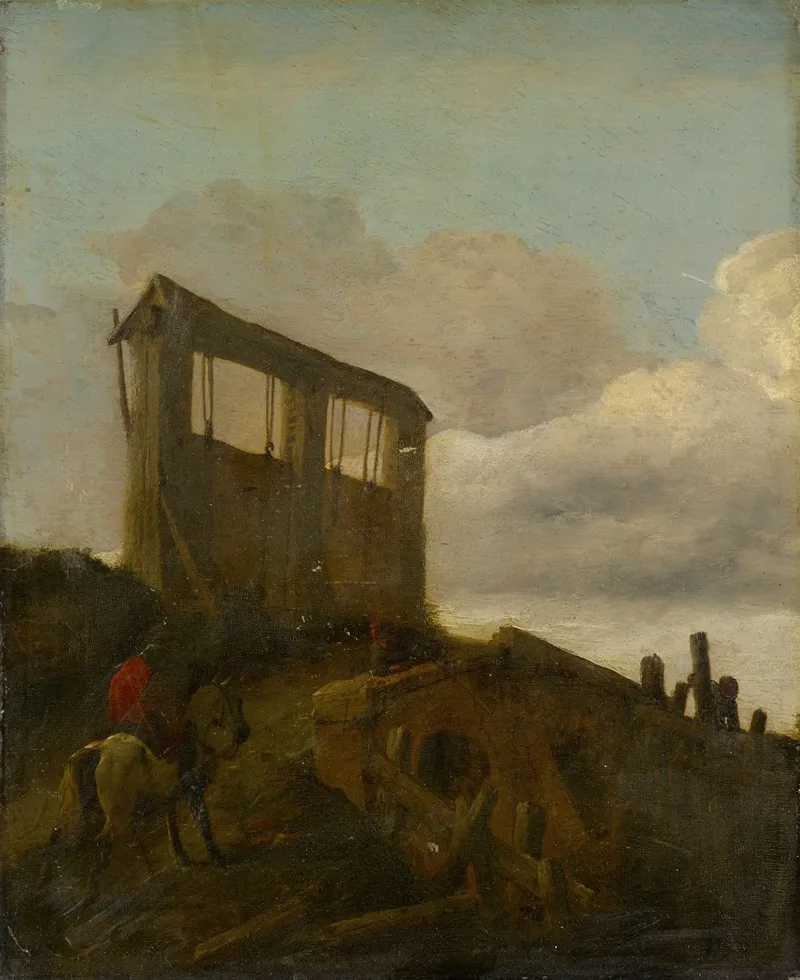 Rider In Front Of A Watergate