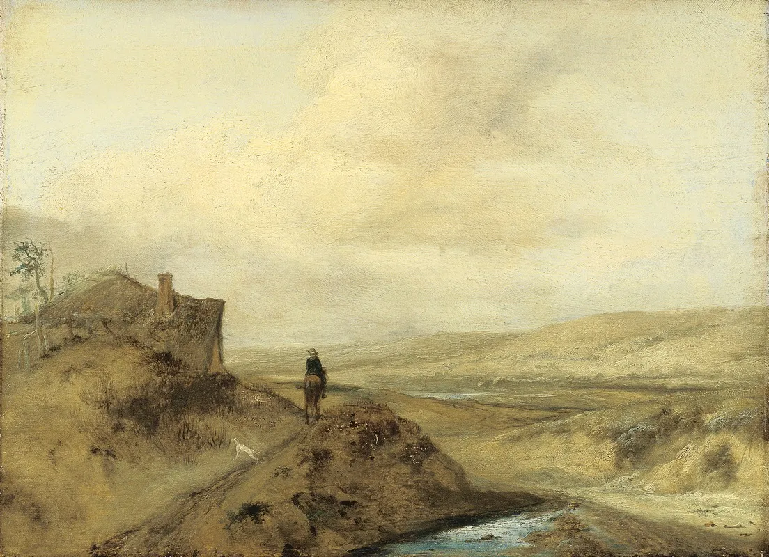 Rider In The Dunes by Philips Wouwerman - Canvas Print