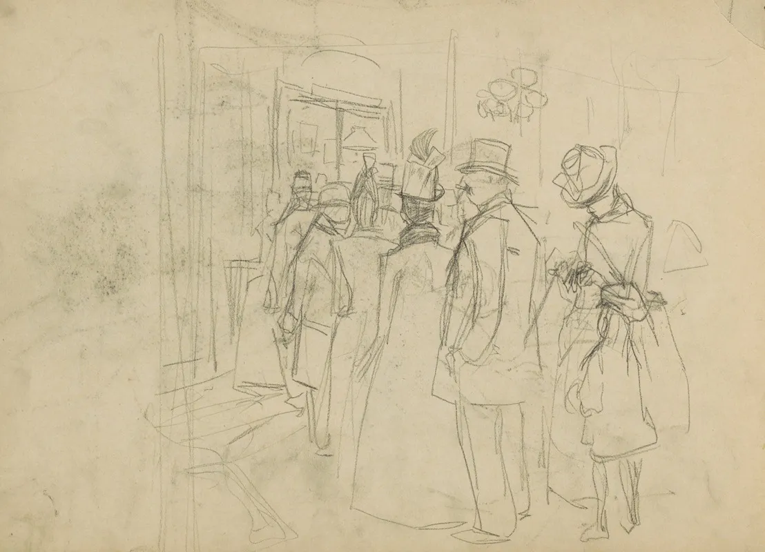 Rij Van Figuren by Marius Bauer - Canvas Print