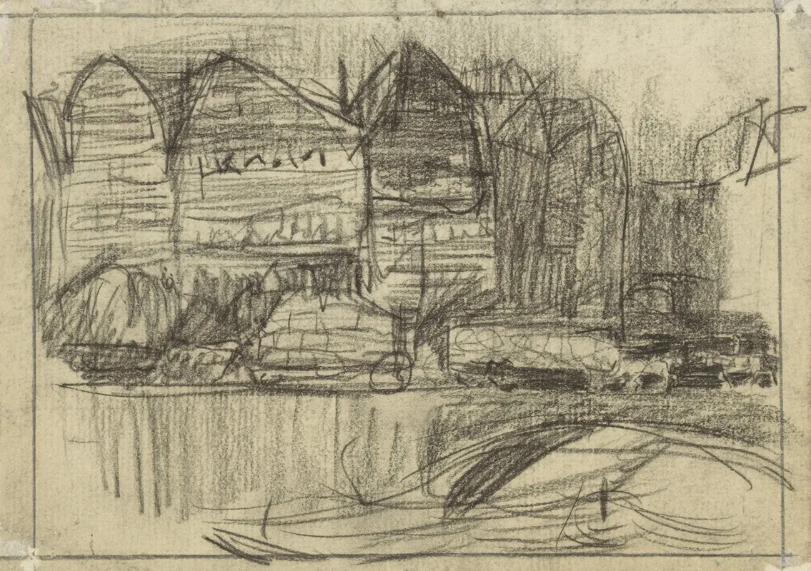 Rijtje Huizen by Jan Veth - Canvas Print