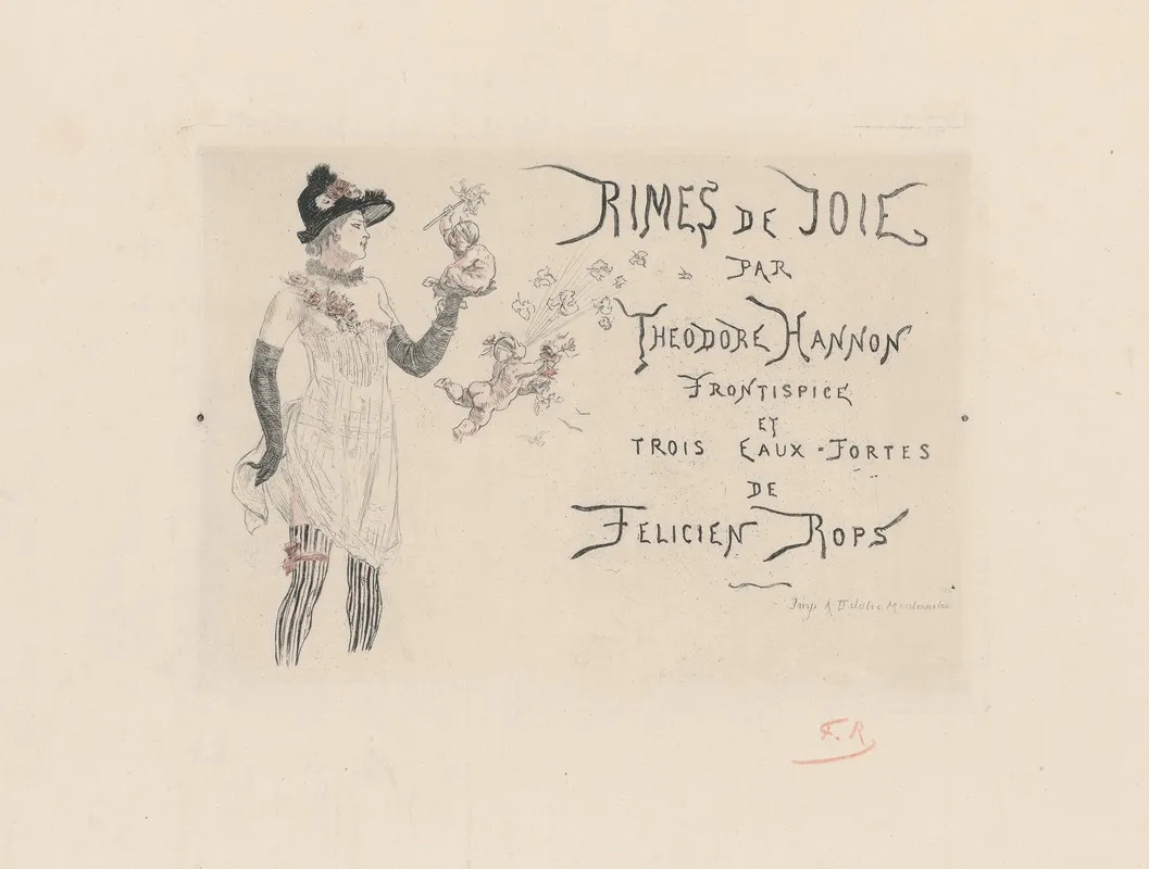 Rimes De Joie by Félicien Rops - Canvas Print