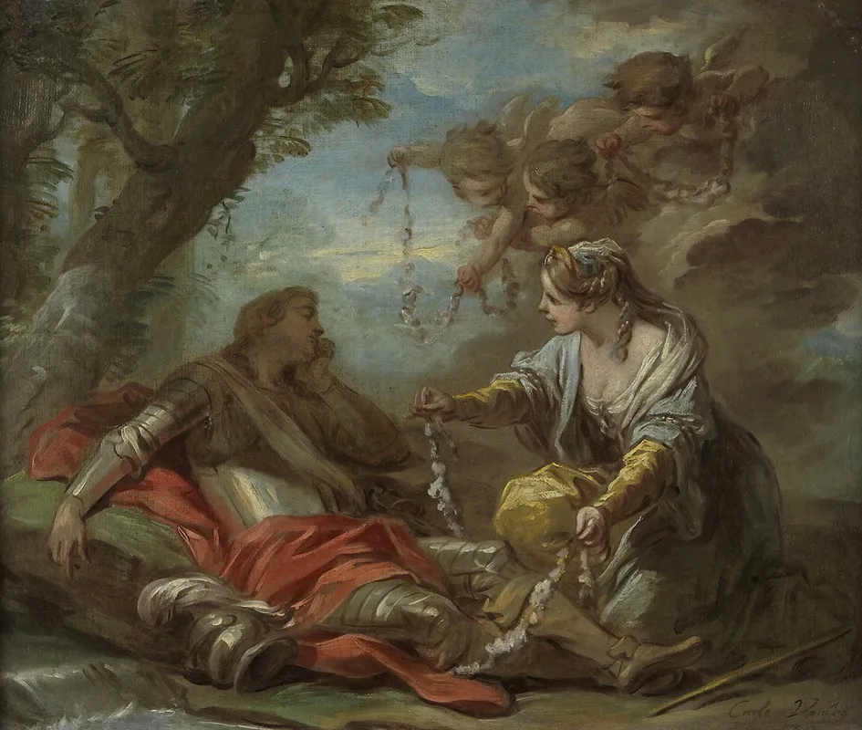 Rinaldo And Armida 4 by Charles-André van Loo - Canvas Print