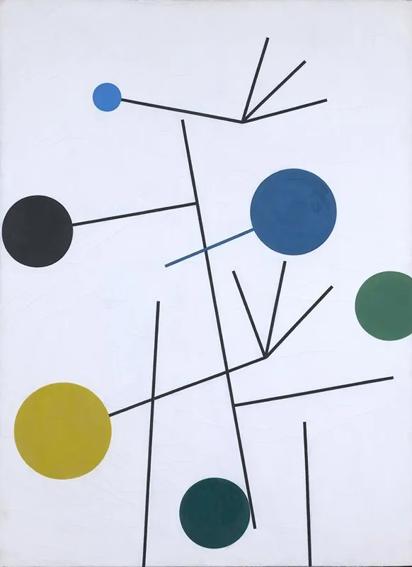 Rising Falling Clinging Flying by Sophie Taeuber-Arp - Canvas Print
