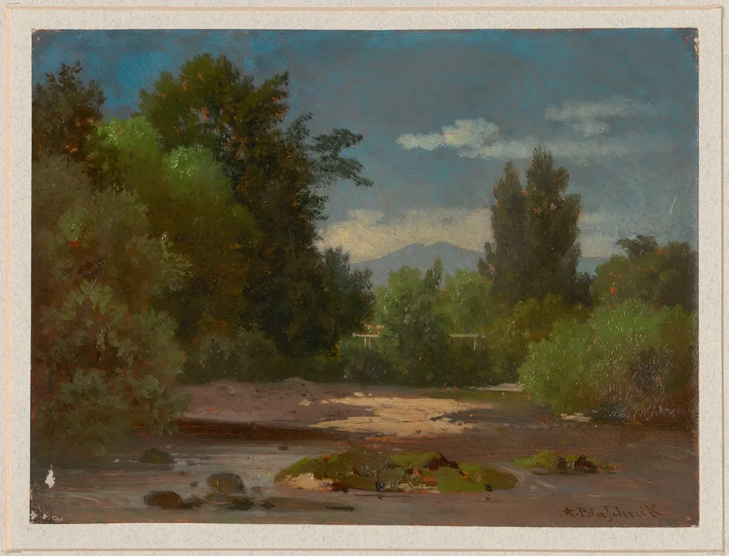 River Bend Overgrown With Trees