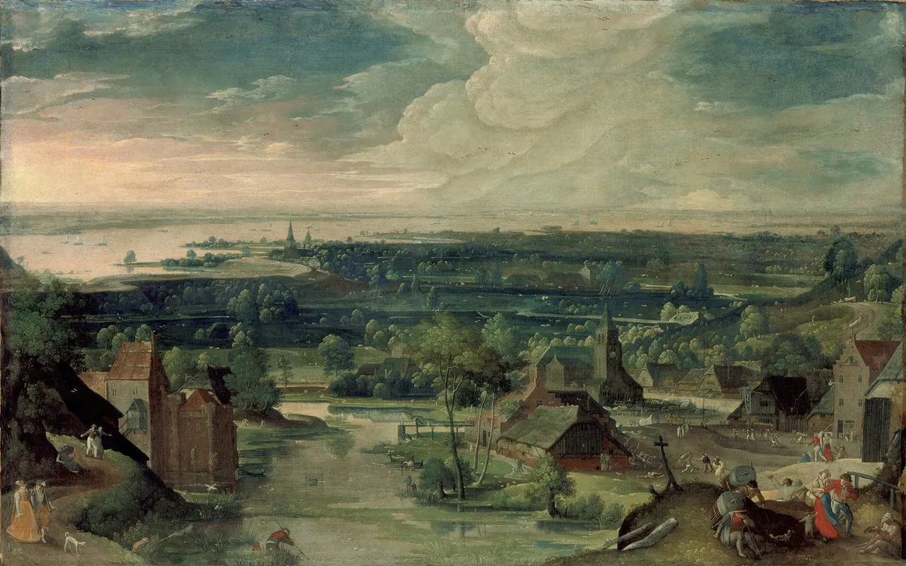River Landscape 31 by Hans Bol - Canvas Print