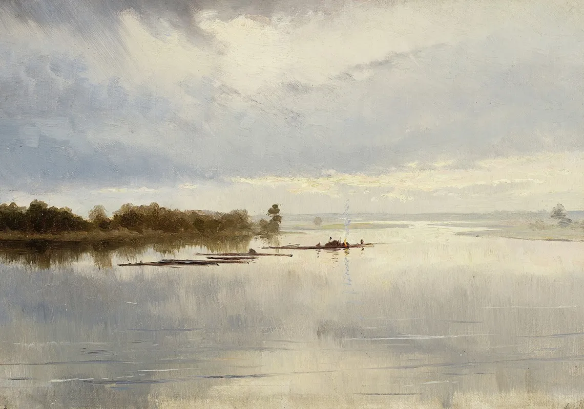 River Landscape 40 by Ferdynand Ruszczyc - Canvas Print