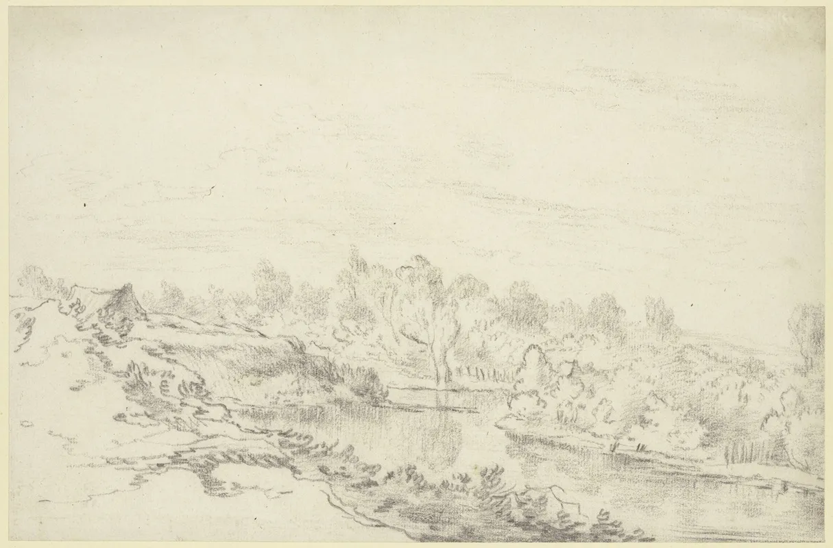 River Landscape 50 by Jacob van Ruisdael - Canvas Print