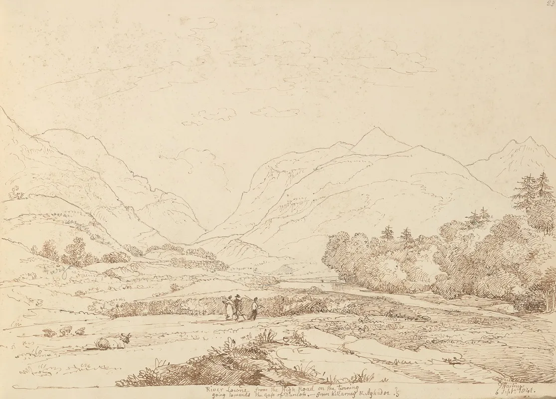 River Laune From The High Road From Killarney Aghadoe 6 September 1841