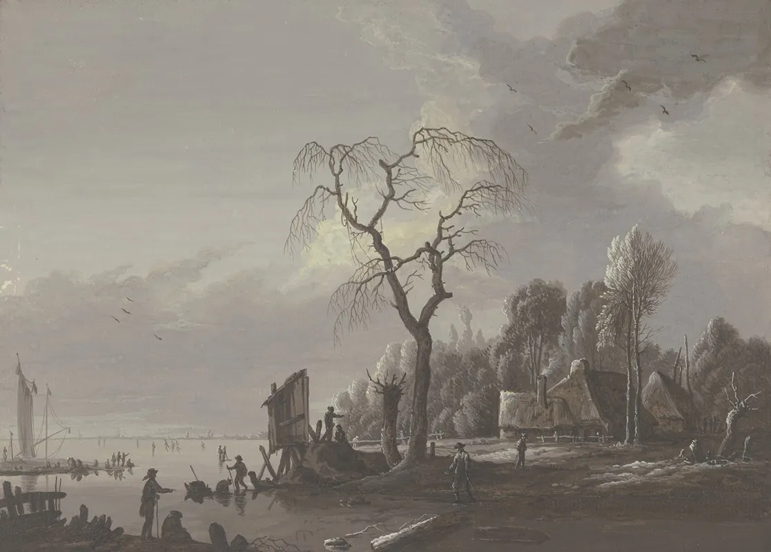 River Scenery In The Winter