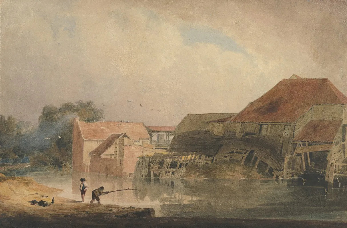 Riverside Scene Old Mill
