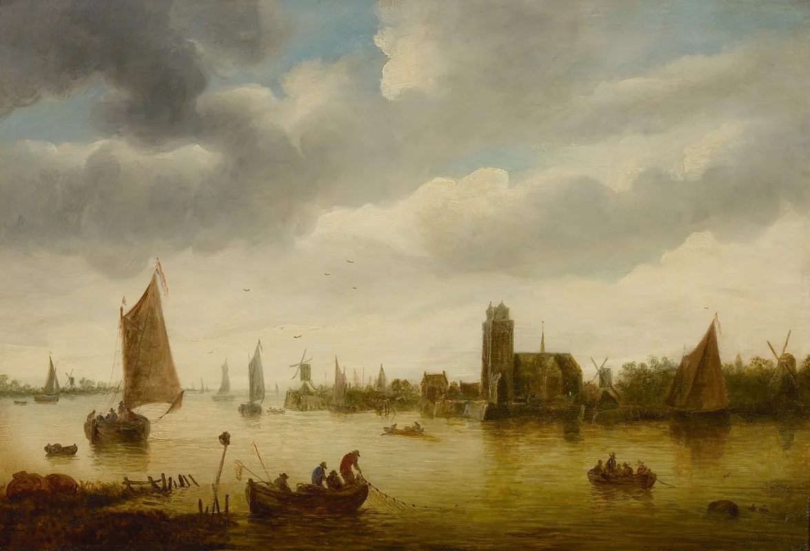 Rivierlandschap 6 by Jan van Goyen - Canvas Print