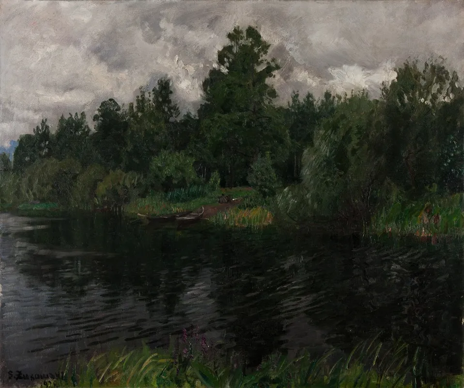 Rivulet In Polesie by Stanislaw Zukowski - Canvas Print