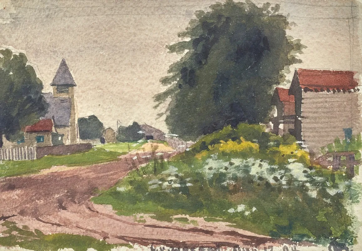 Road Bend by Oscar Bluemner - Canvas Print