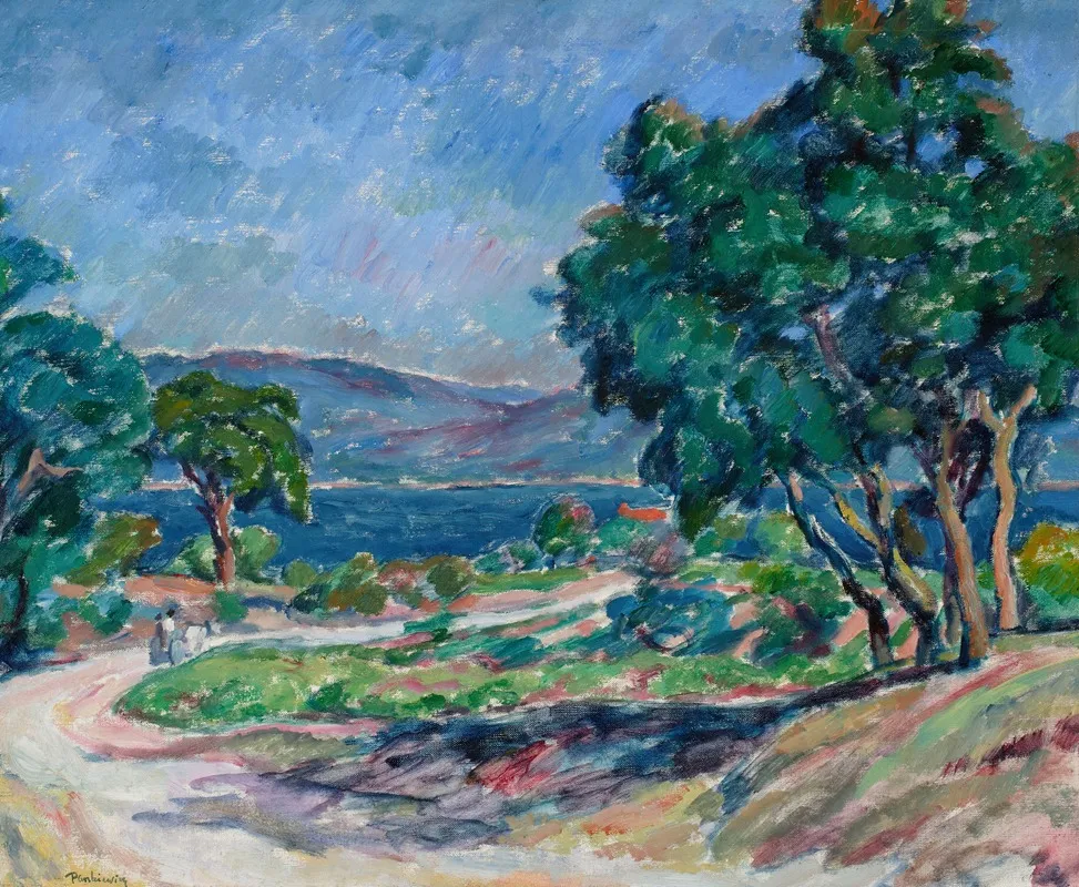 Road In Saint Tropez by Józef Pankiewicz - Canvas Print