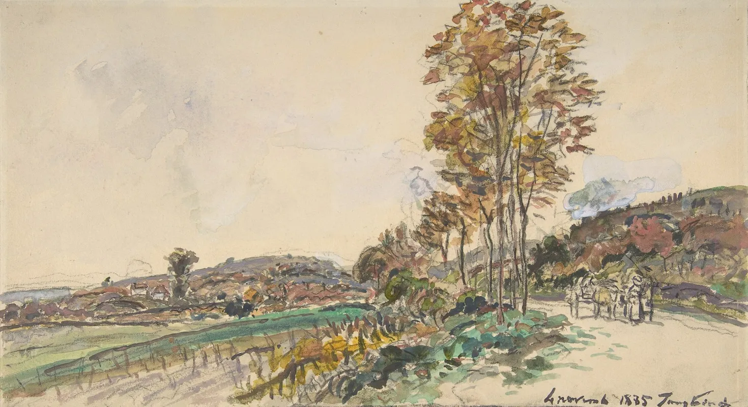 Road Near La Cote Saint Andre by Johan Barthold Jongkind - Canvas Print