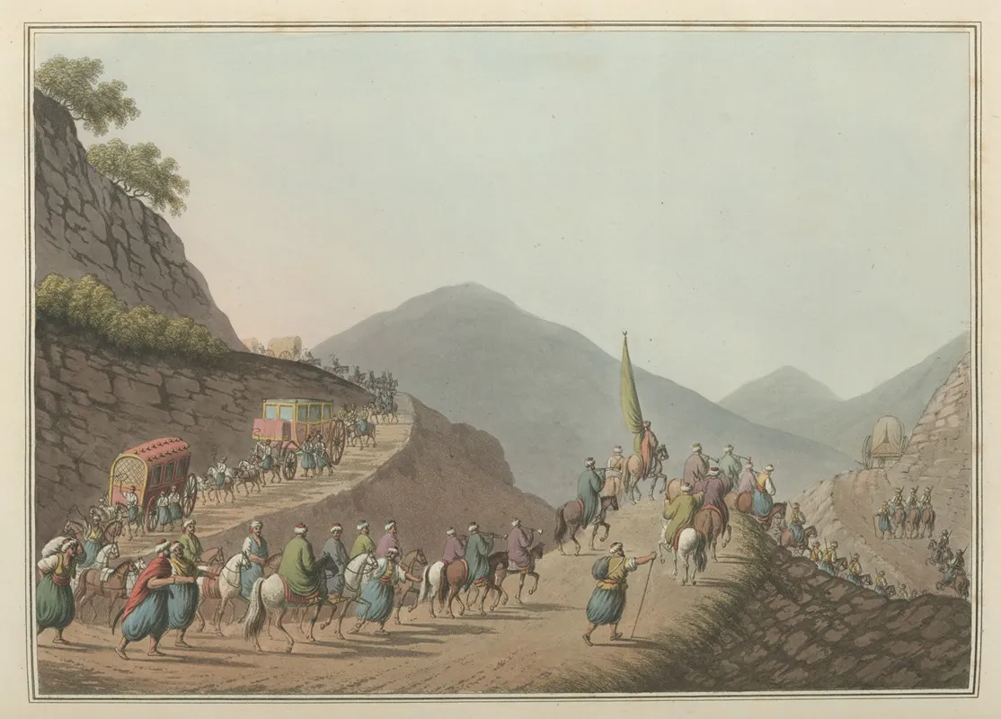 Road Over The Balkan Mountain by Luigi Mayer - Canvas Print