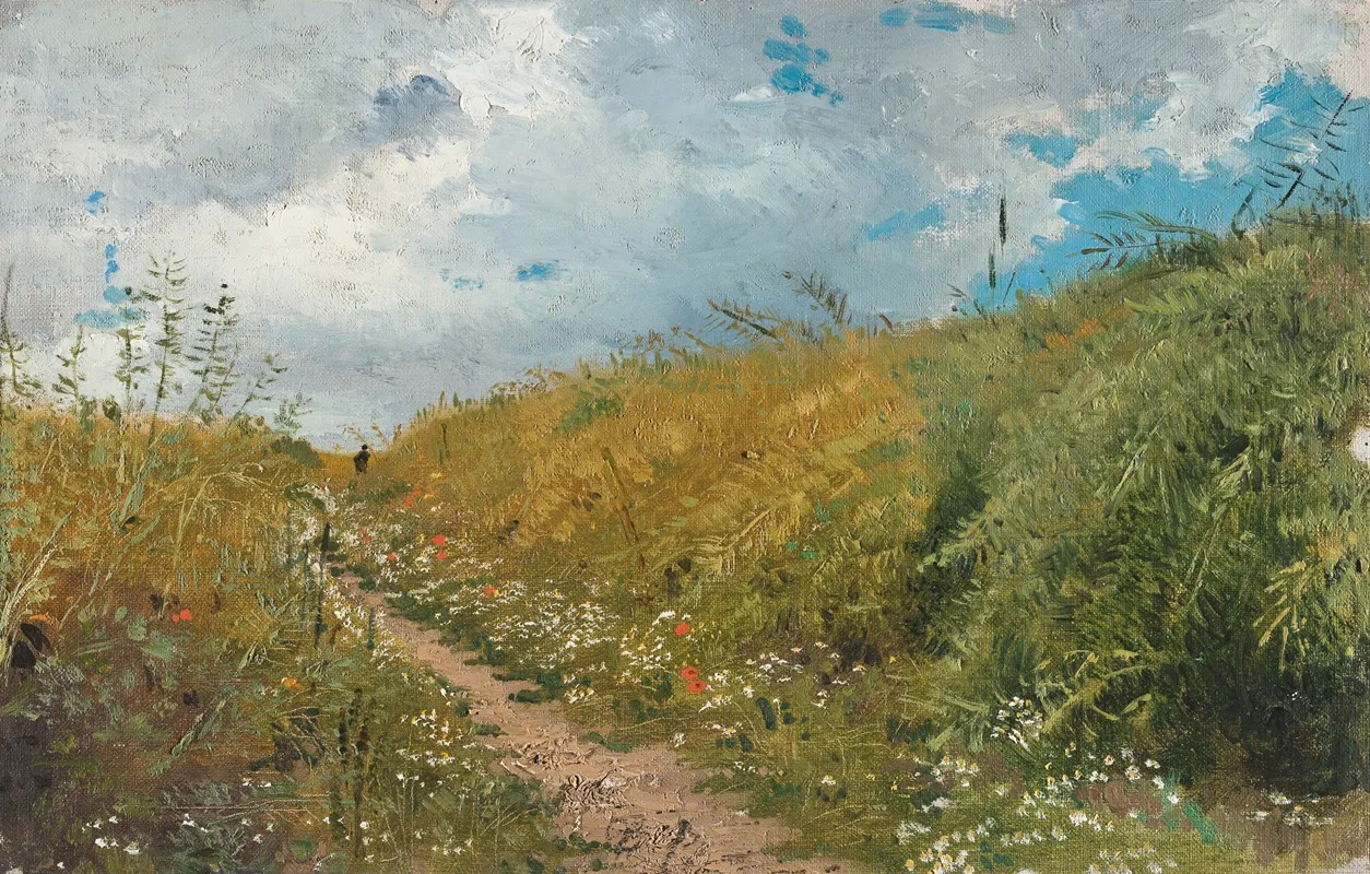 Road Through A Dell by Ilya Efimovich Repin - Canvas Print
