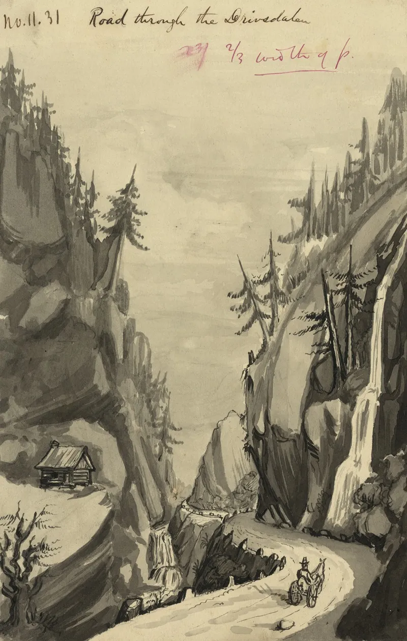 Road Through The Drivsdalen by Bayard Taylor - Canvas Print