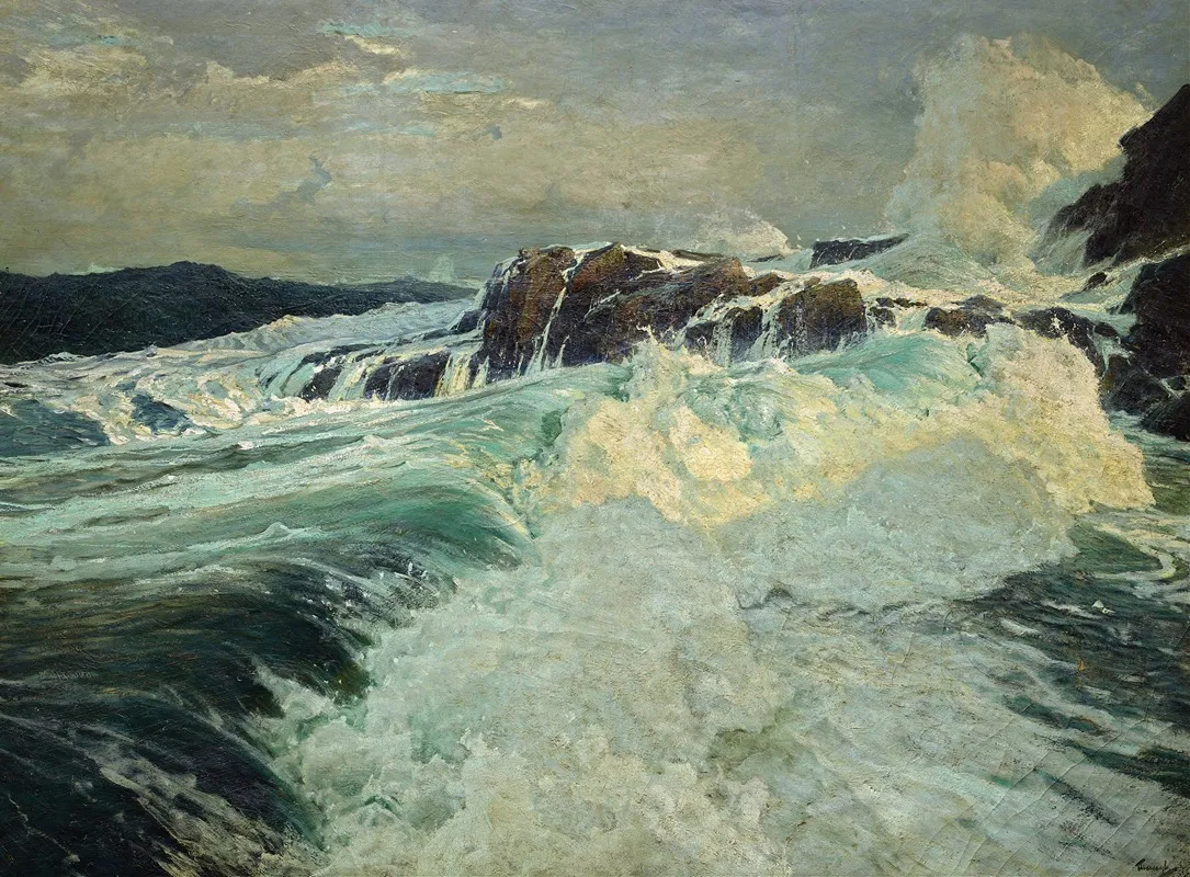 Roaring Main 1909 by Frederick Judd Waugh - Canvas Print