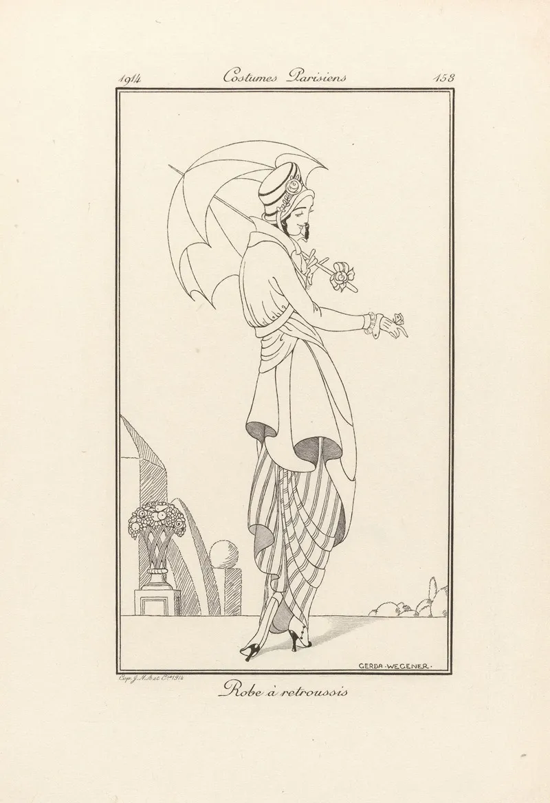 Robe A Retroussis by Gerda Wegener - Canvas Print