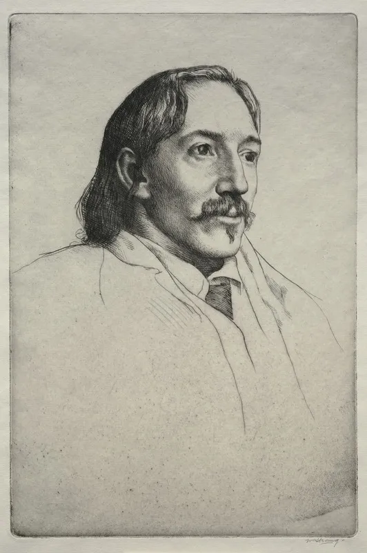 Robert Louis Balfour Stevenson by William Strang - Canvas Print