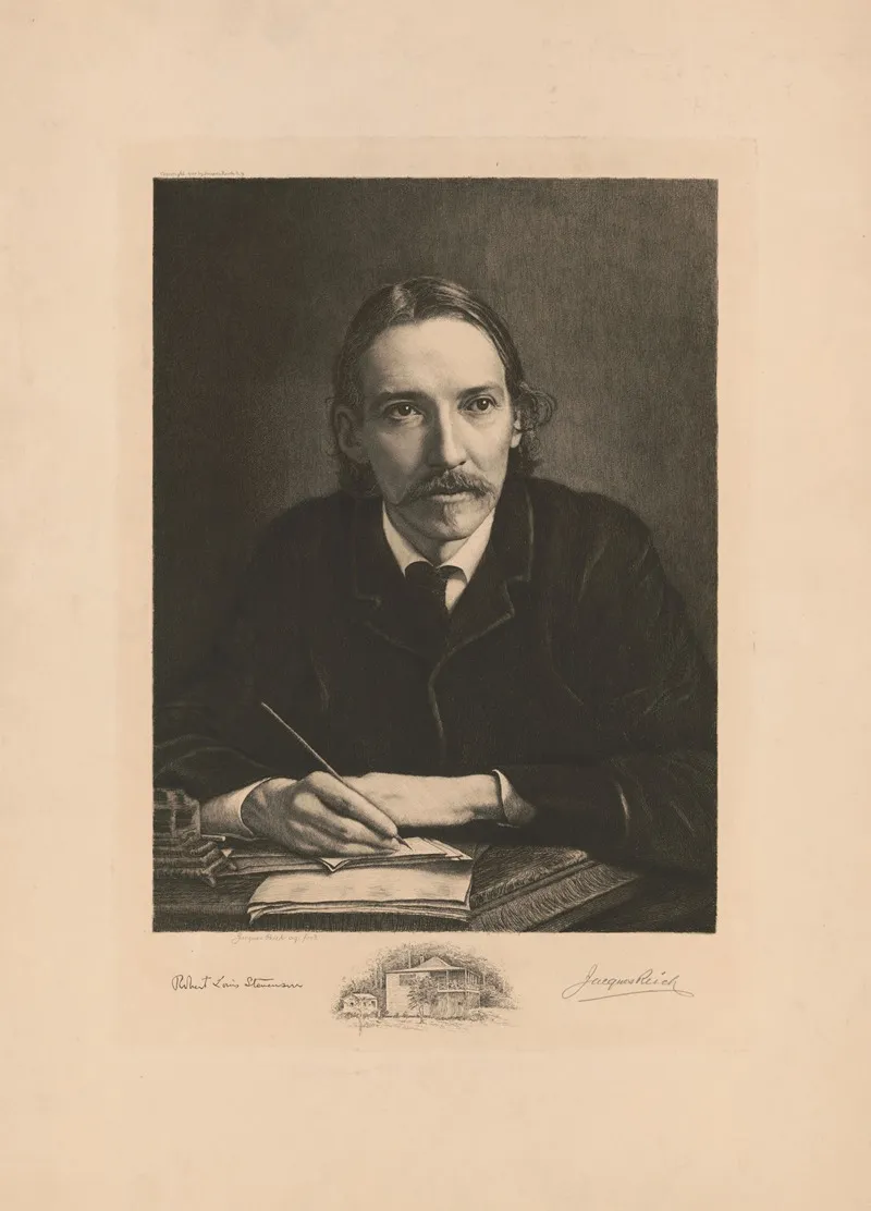 Robert Louis Stevenson 2 by Jacques Reich - Canvas Print