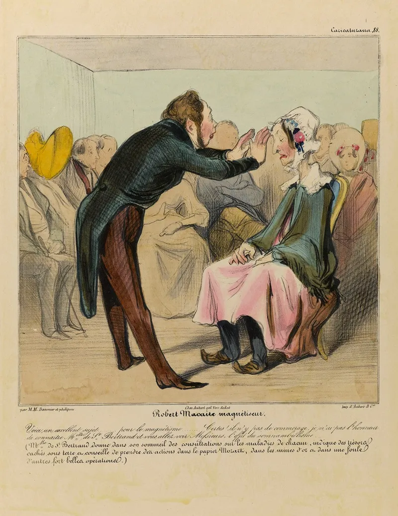 Robert Macaire Magnetiseur by Honoré Daumier - Canvas Print
