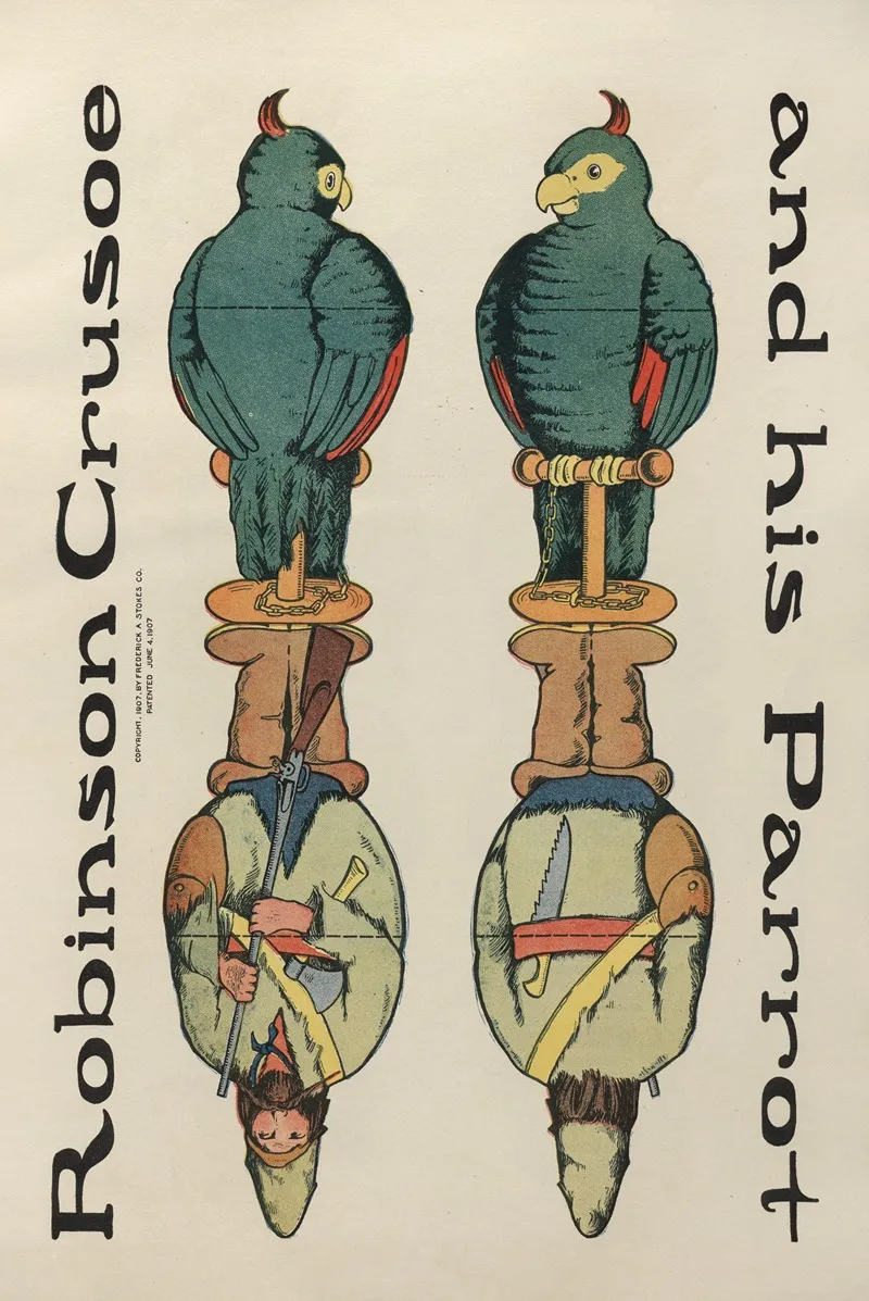 Robinson Crusoe And His Parrot