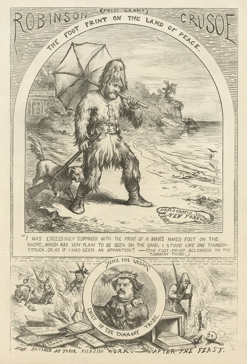 Robinson Crusoe The Foot Print On The Land Of Peace