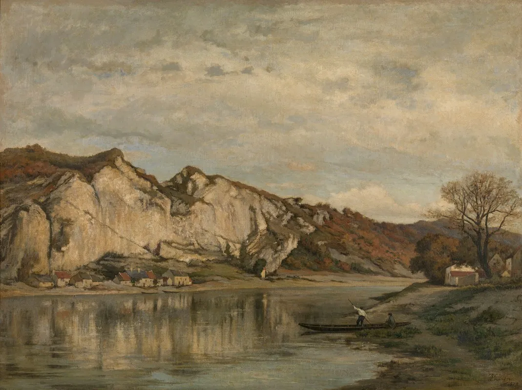 Rocher De Frene Near Profondeville by Théodore Baron - Canvas Print