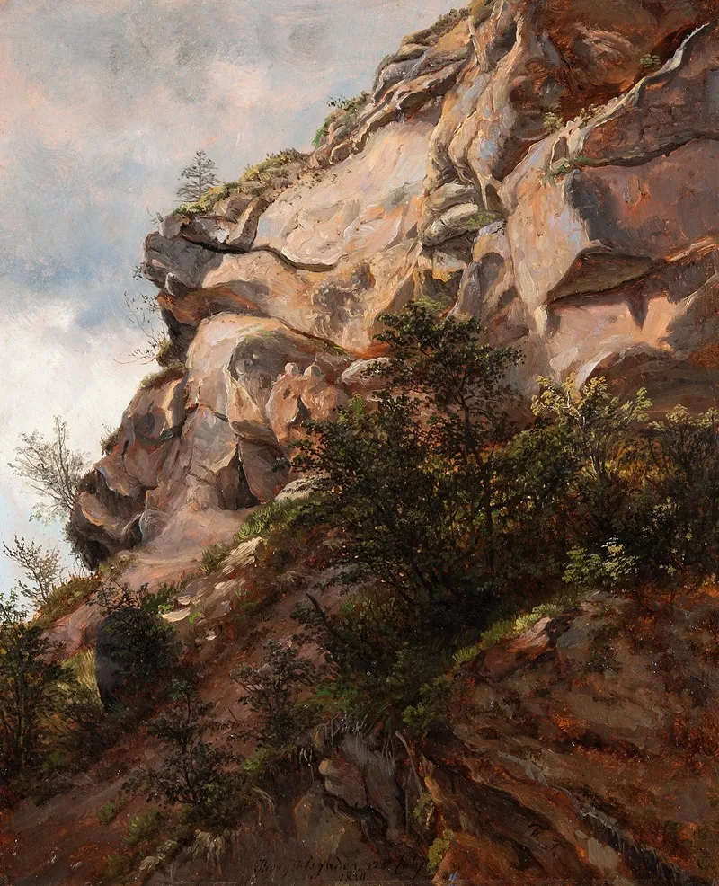 Rock At Berchtesgaden by Thomas Fearnley - Canvas Print
