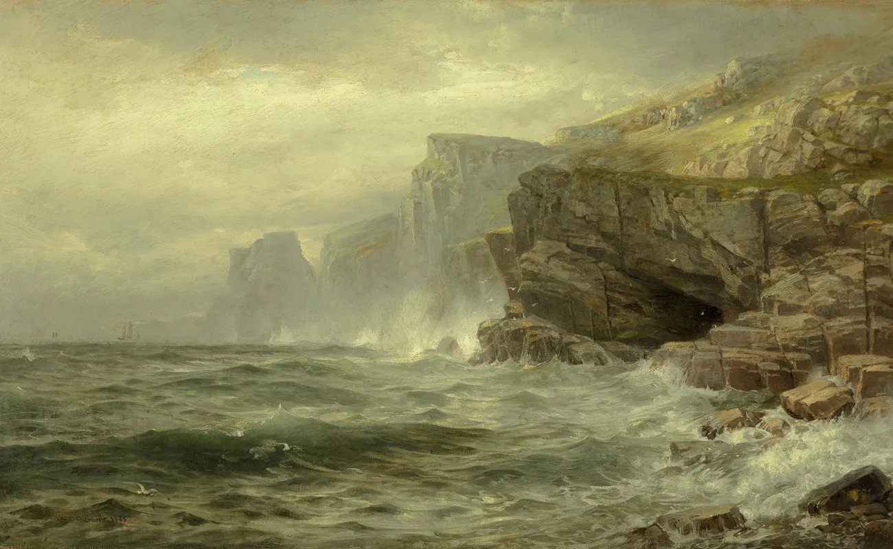 Rock Bound Coast by William Trost Richards - Canvas Print