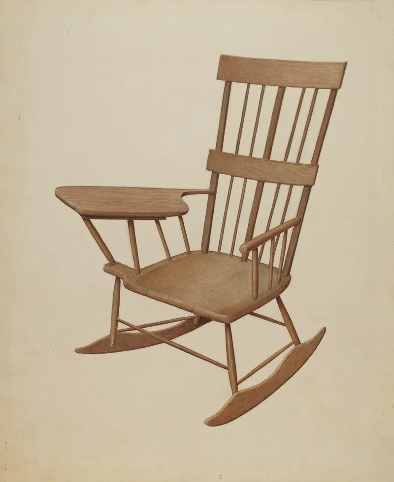Rocking Chair 19 by Josephine Miller - Canvas Print