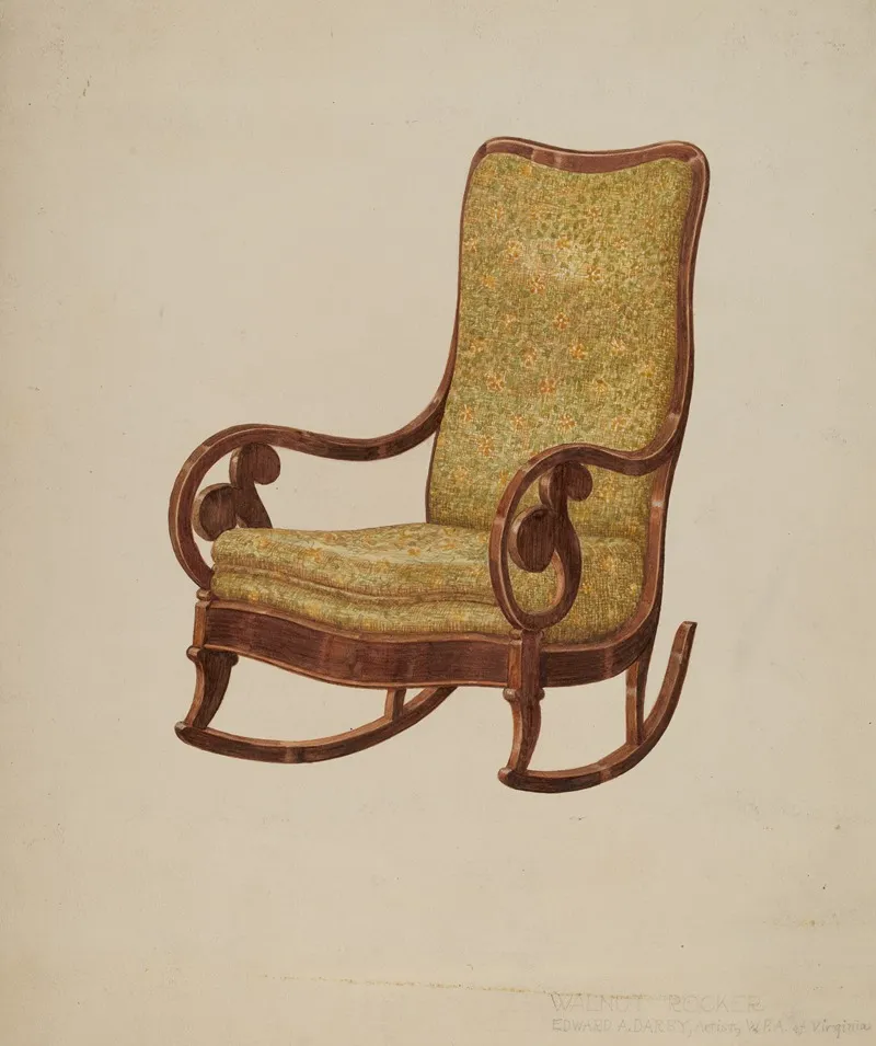 Rocking Chair 6 by Edward A. Darby - Canvas Print