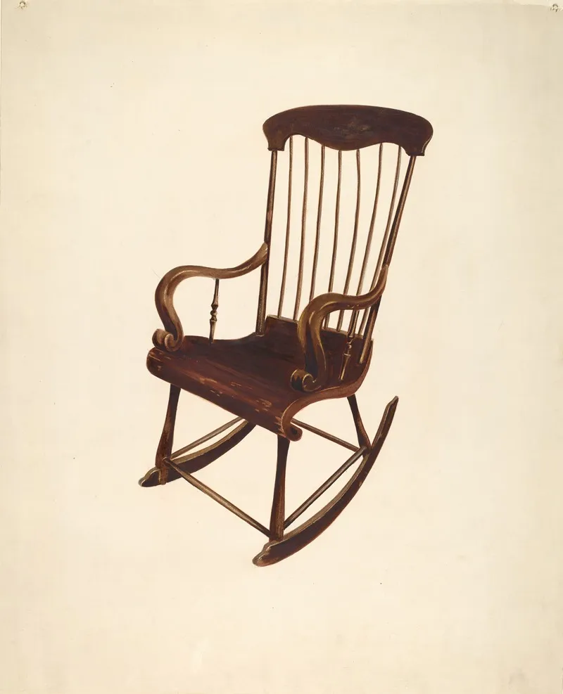 Rocking Chair Bishop Hill by William Spiecker - Canvas Print