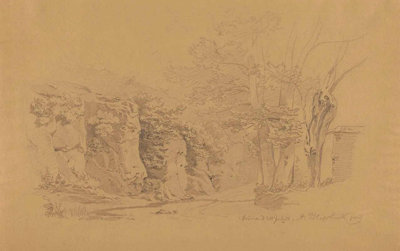 Rocks In Ariccia by Arthur Blaschnik - Canvas Print