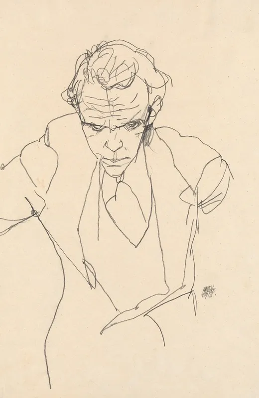 Roderick Mac Kay Pianist by Egon Schiele - Canvas Print