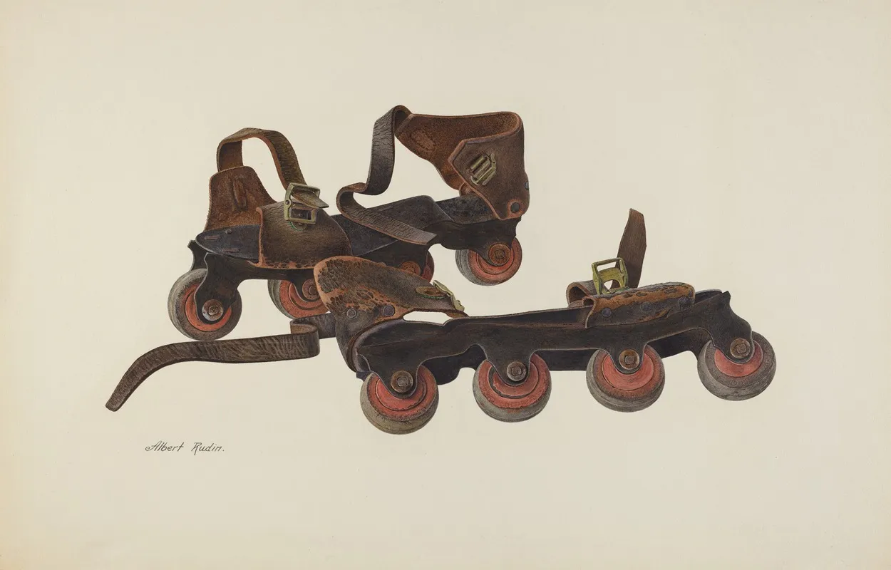 Roller Skates by Albert Rudin - Canvas Print