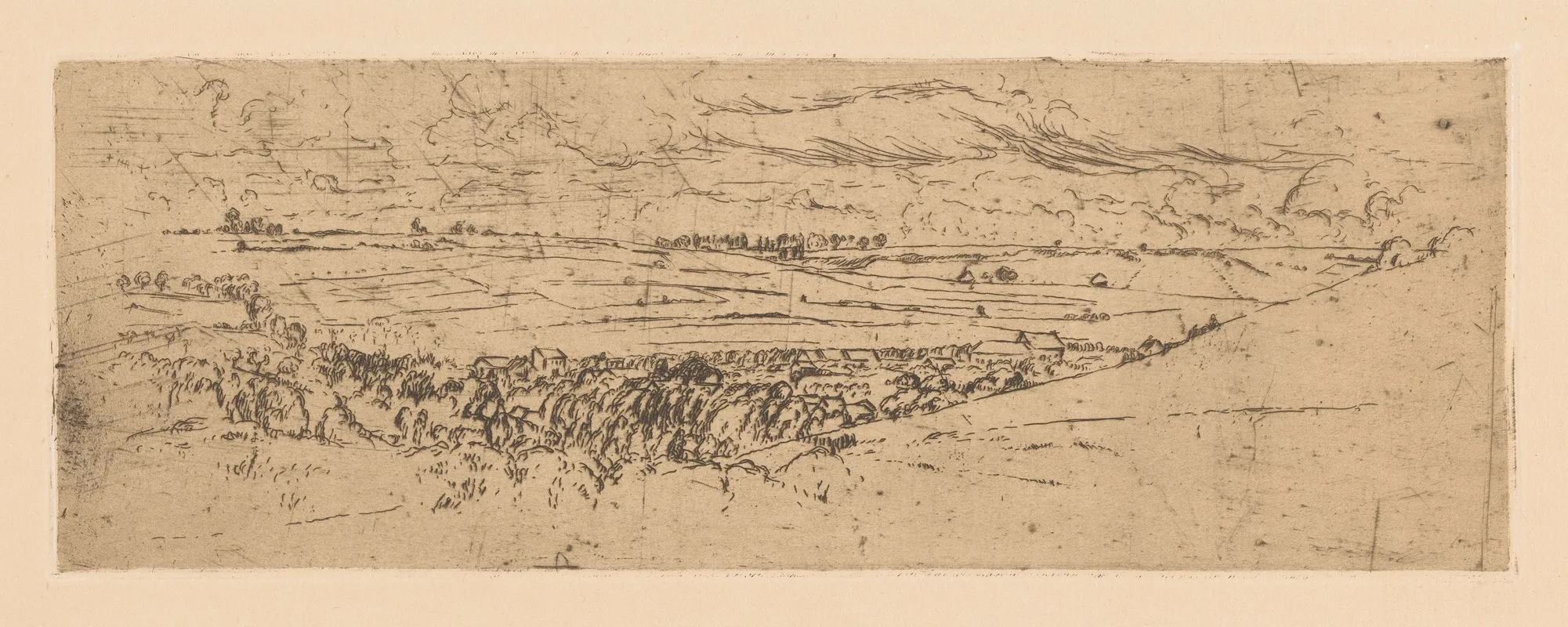 Rolling Landscape With A Village by Johannes Löhr - Canvas Print