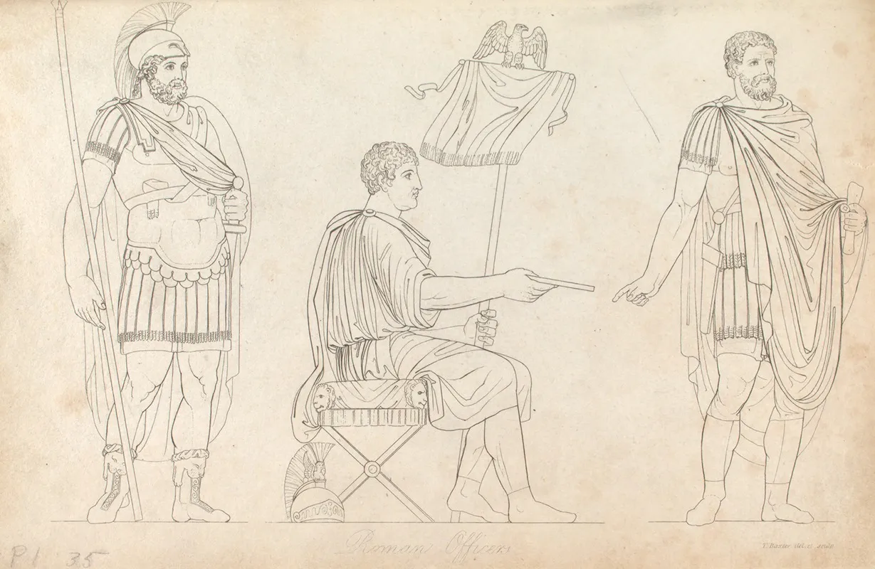 Roman Officers by Thomas Baxter - Canvas Print