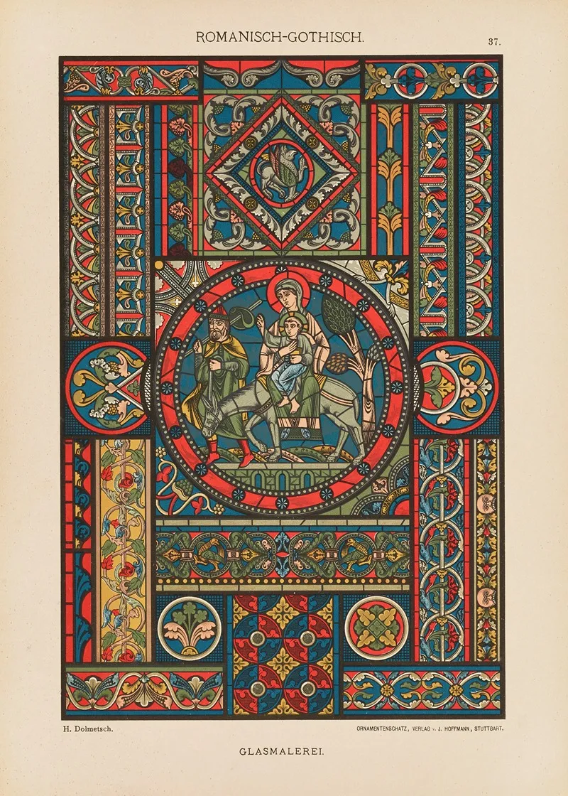 Romanisch Gotisch Glasmalerei by Heinrich Dolmetsch - Canvas Print