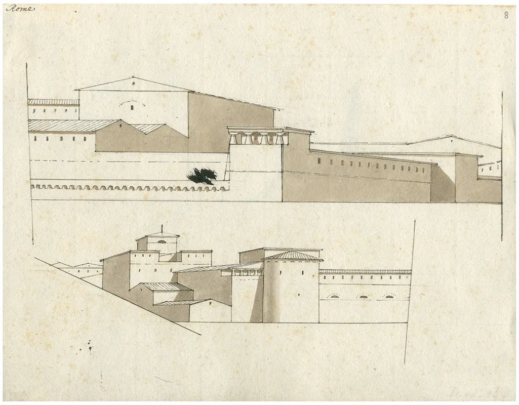 Rome 2 Gezichten Op Anonieme Gebouwen