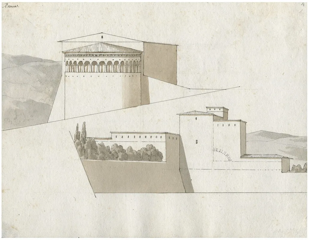 Rome Twee Gezichten Op Anonieme Gebouwen