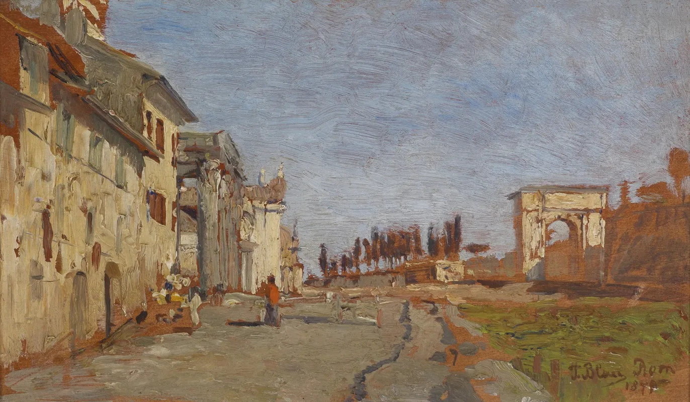 Romisches Capriccio Mit Titusbogen by Tina Blau - Canvas Print