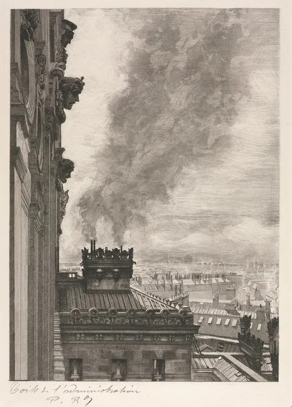 Rooftops Of The Administration Building by Charles Paul Renouard - Canvas Print