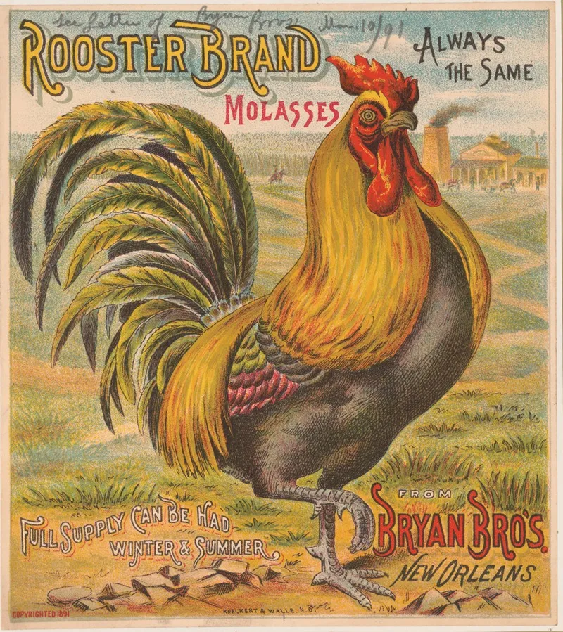 Rooster Brand Molasses Bryan Bros New Orleans by Koeckert &amp; Walle - Canvas Print