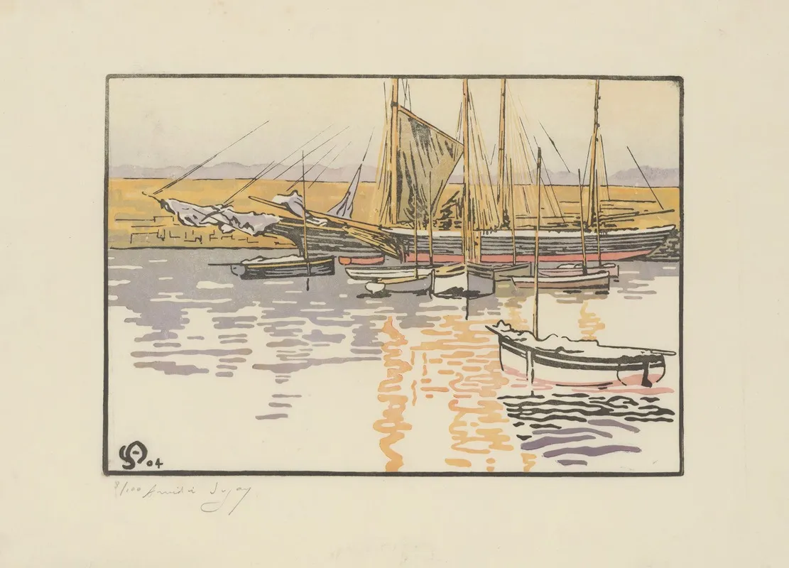 Roscoff Les Goelettes 2 by Amédée Joyau - Canvas Print